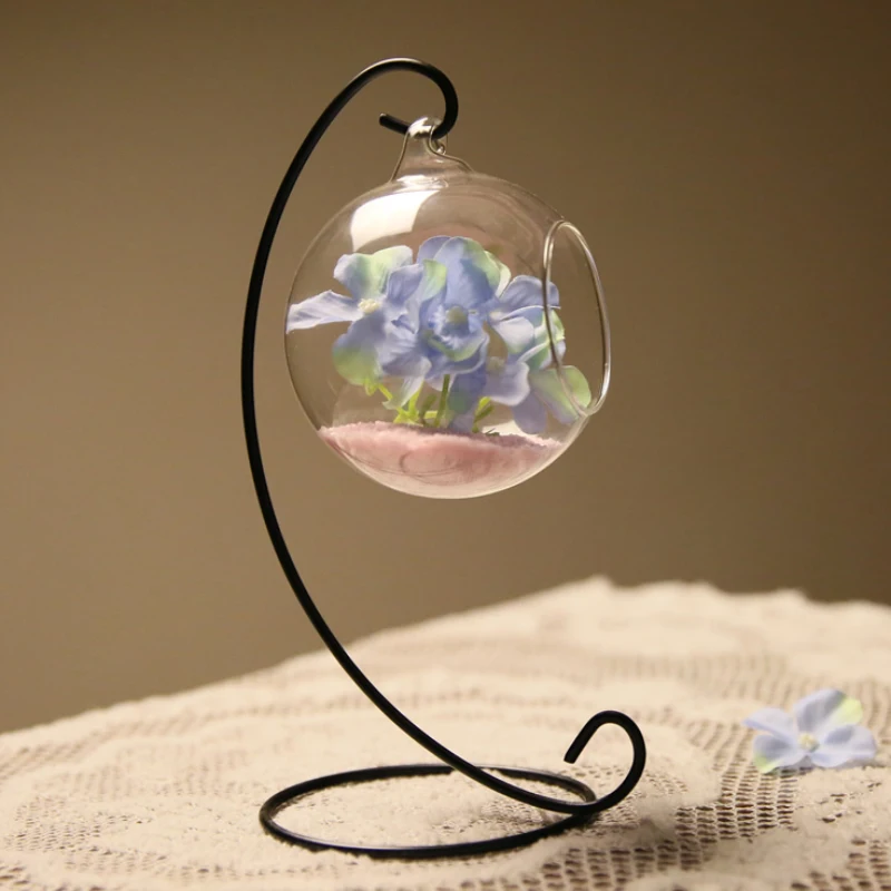 Ретро искусство ремесла Свадьба подсвечник стеклянный шар фонарь Подвесная