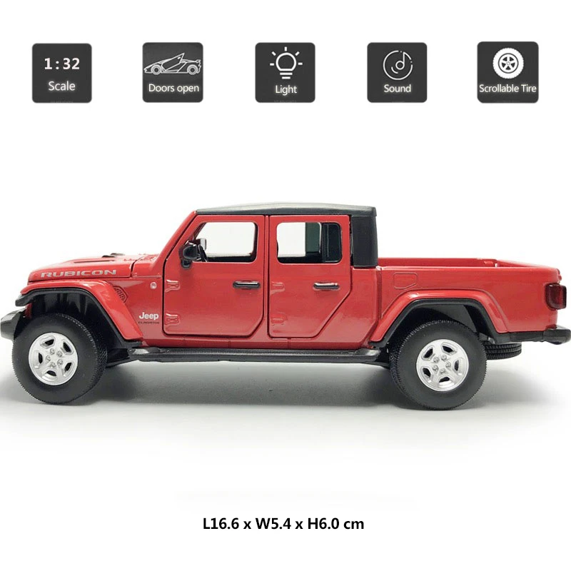 HOMMAT 1:32 Гладиатор пикап автомобиль из металлического сплава литая игрушка 1/32 Wrangler