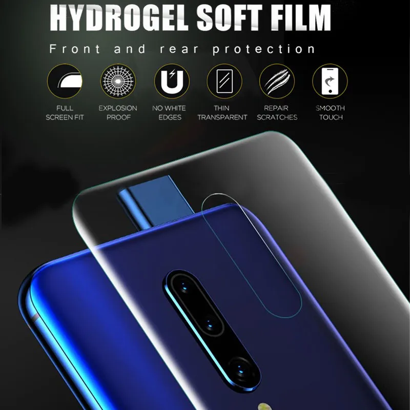 30D полное покрытие Гидрогелевая пленка для Oneplus 7T 7 Pro Защитная пленка для экрана для Oneplus 6 T 6 прозрачная задняя защита не стекло