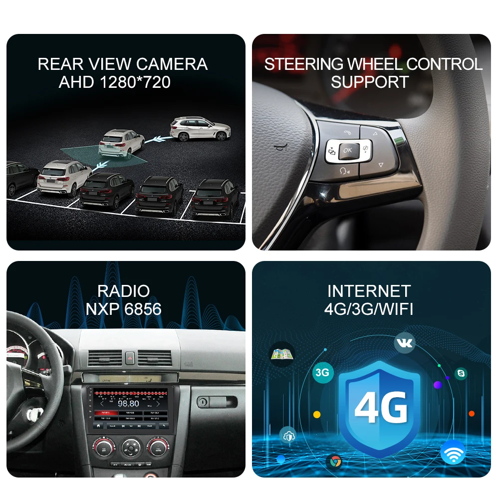 Автомагнитола ISUDAR Android для MAZDA 3 2004 2005 2006 2009 Авторадио мультимедийная система с GPS