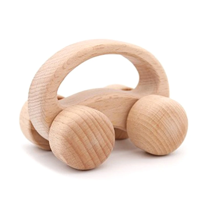 

Montessori Toys Wooden Rattle Brain Game Car, Handmade Crafts Gift Child Block Car, 1Pcs Puppy/ Pony/ Beech Car