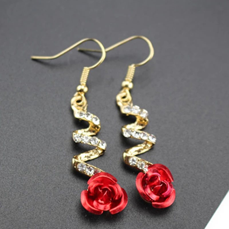 1Pair Style 9 19 стилей Висячие драгоценные камни стразы длинные висячие серьги для женщин ювелирные изделия посеребренные полые металлические висячие серьги - Окраска металла: 1Pair Style 9