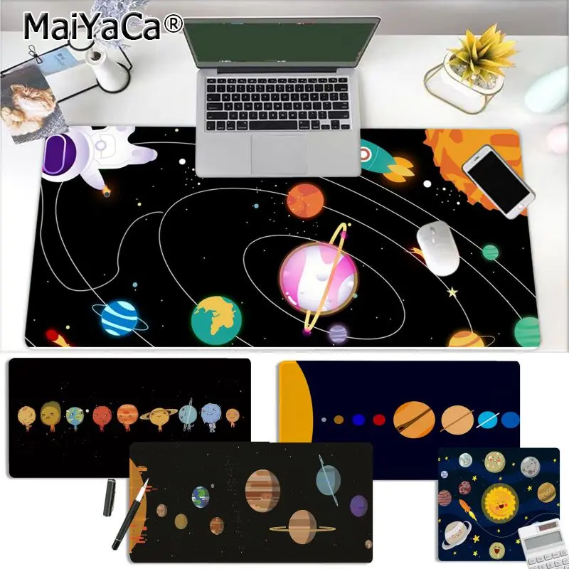 

Милая мультяшная солнечная система MaiYaC, забавный красивый Аниме Коврик для мыши, размер для клавиатуры, коврик для мыши, подарок для парня