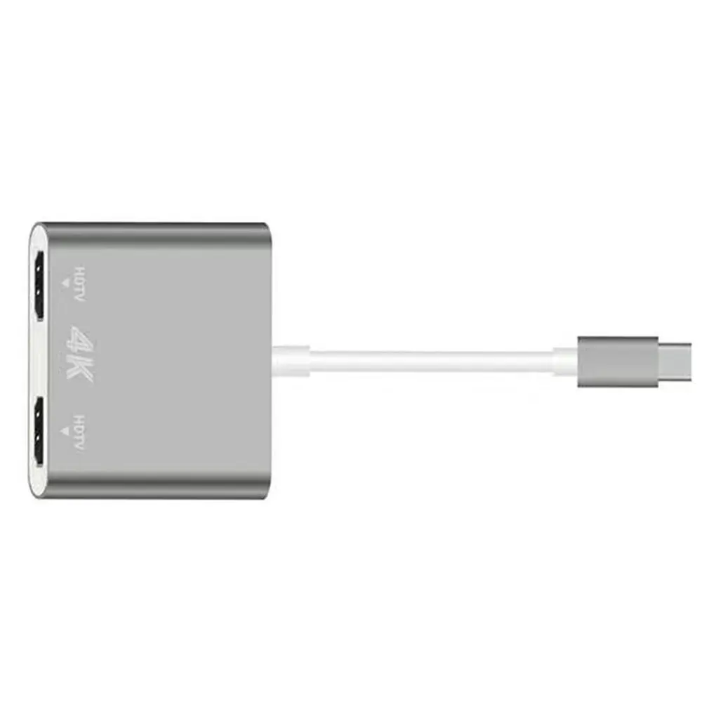 Type-C USB-C USB 3 1 в двойной HDMI 4K Адаптер конвертера для Samsung S8 S9 MacBook зарядный порт