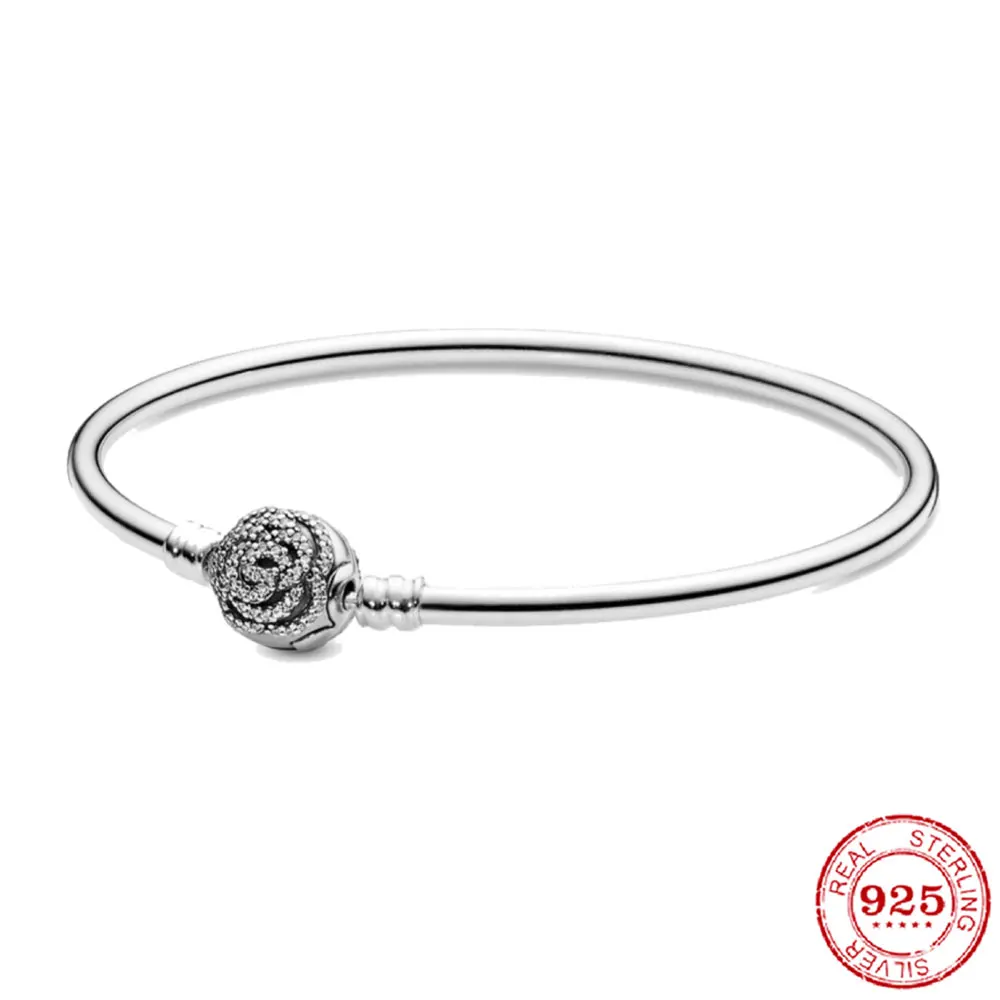 

Fit Original Pan charms bracelet beads S925 sterling silver Hot women's rose bracelet female popular jewelry girlfriend gift