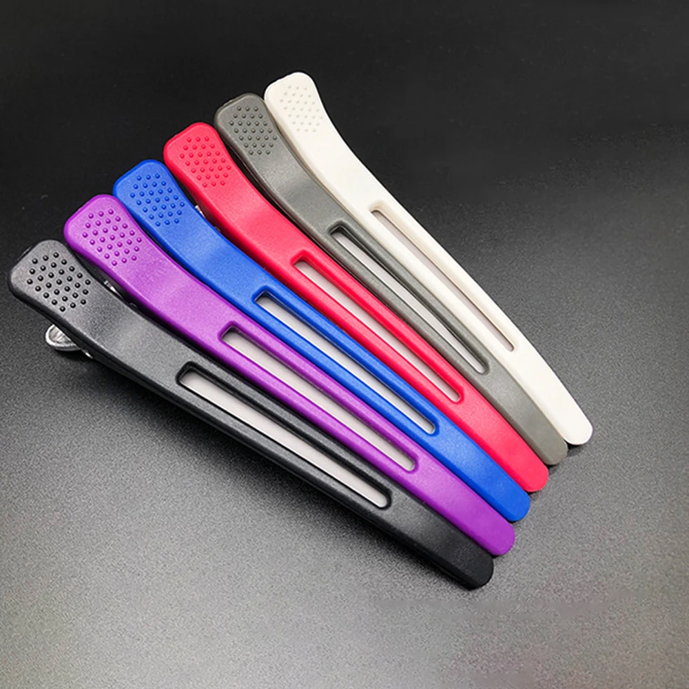 

6pcs/set Black Holding Hair Styling Clip Flat Duck Mouth Hair Clips Pro Salon Hairdressing Cutting Hairpin Accessories Diy Home