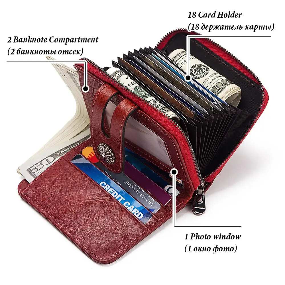 Бесплатная гравировка 100% натуральная кожа Женский кошелек портмоне женский