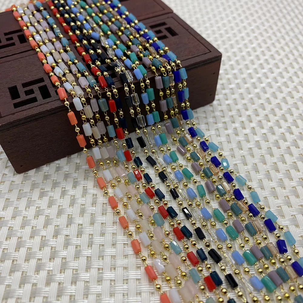 

Natural Crystal Handmade Chain Jewelry Making DIY Necklace Bracelet Multi-color Optional Stainless Steel Handmade Chain 1 meter