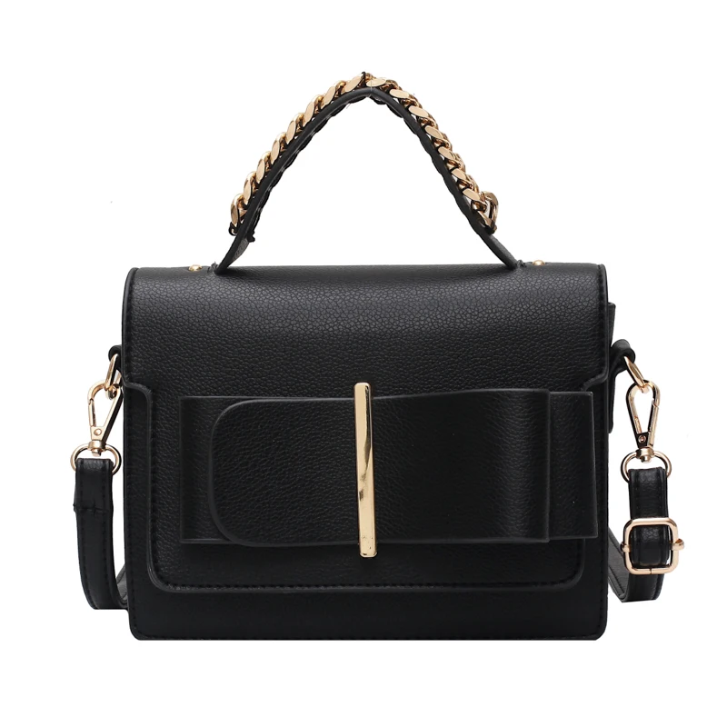 Black Vintage Branded Small PU Leather Flap Bag Crossbody Bags for Women 2020 Trend Shoulder Handbags Trending Hand | Багаж и сумки