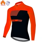 Коллекция 2022 года, теплая флисовая трикотажная футболка для горных велосипедов, Мужская зимняя одежда для велоспорта, Мужская зимняя одежда для велоспорта