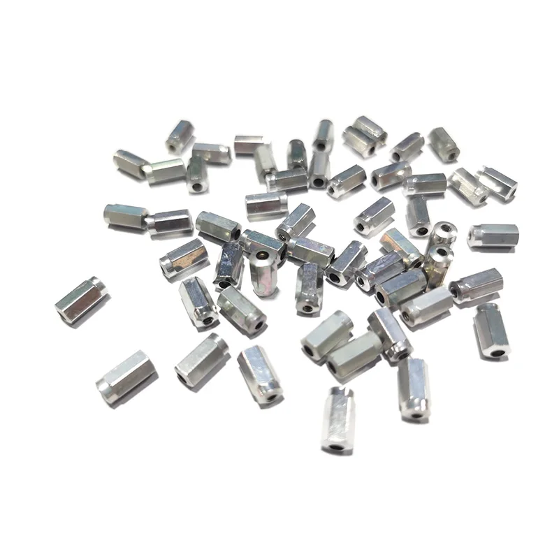 

50psc Super Light Pillar HEX IN10 internal hidden alloy bike spoke nipples aluminum AL7075 HEX road MTB 10mm 14G Gauge 14 0.3g