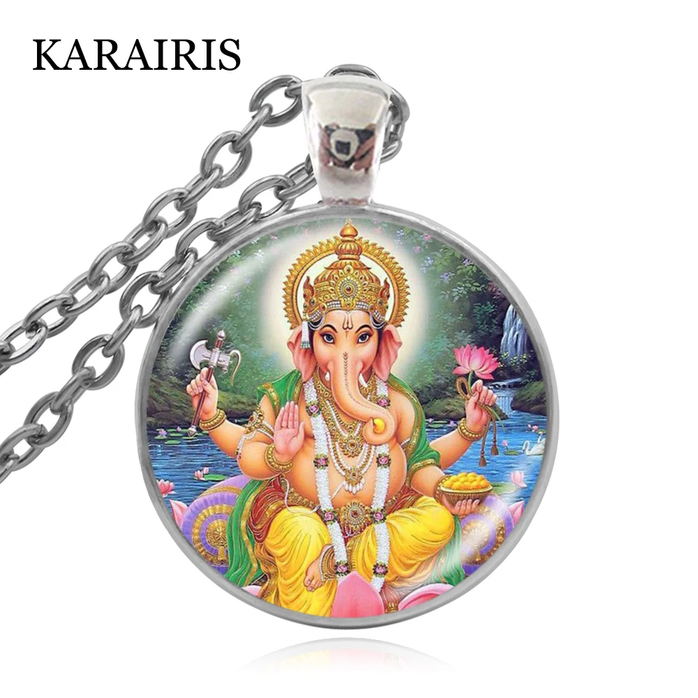KARAIRIS Новый Винтажный Ganesha кулон статуя индуистские Драгоценности Ganapati