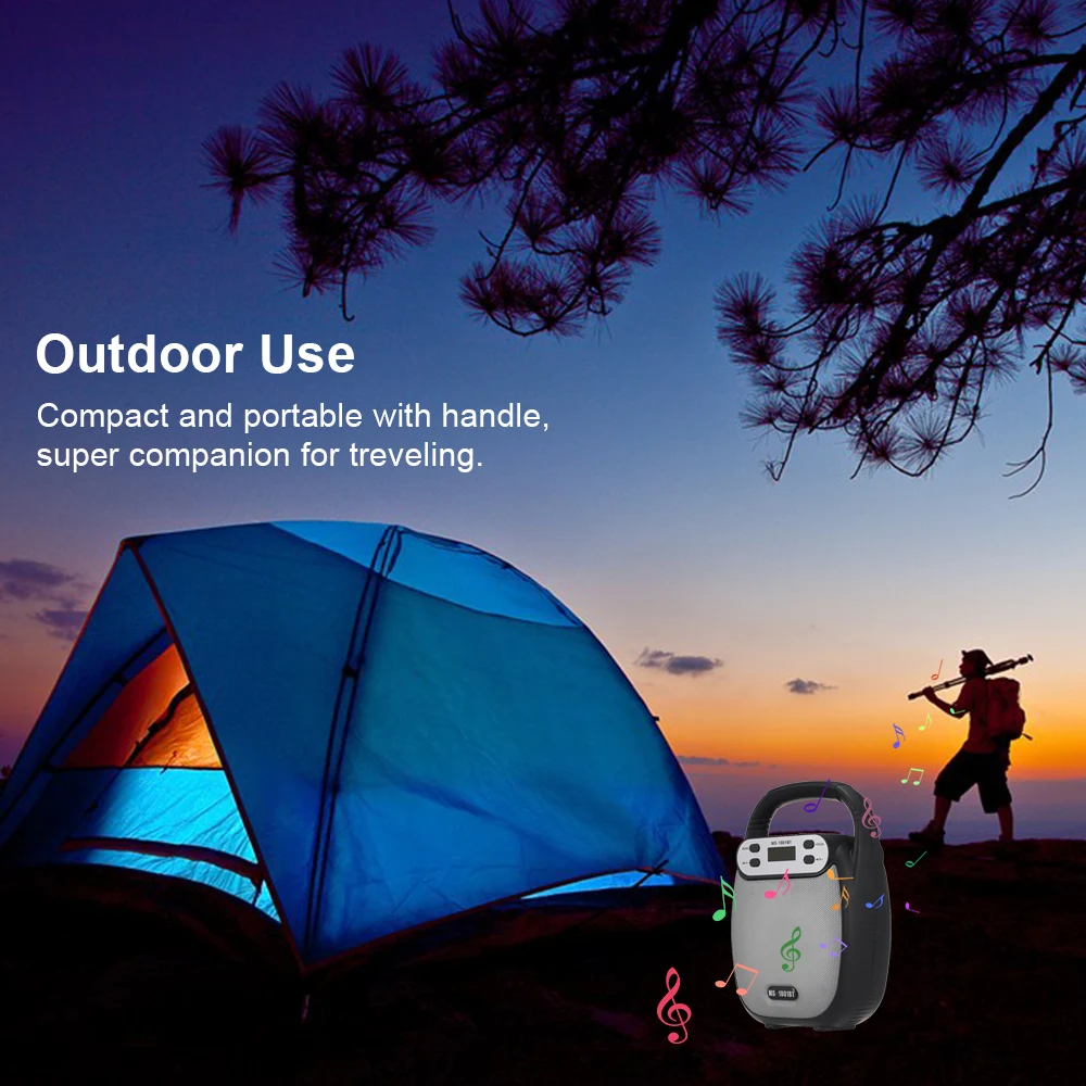 Многофункциональная Bluetooth стереоколонка портативная уличная колонка с FM-радио