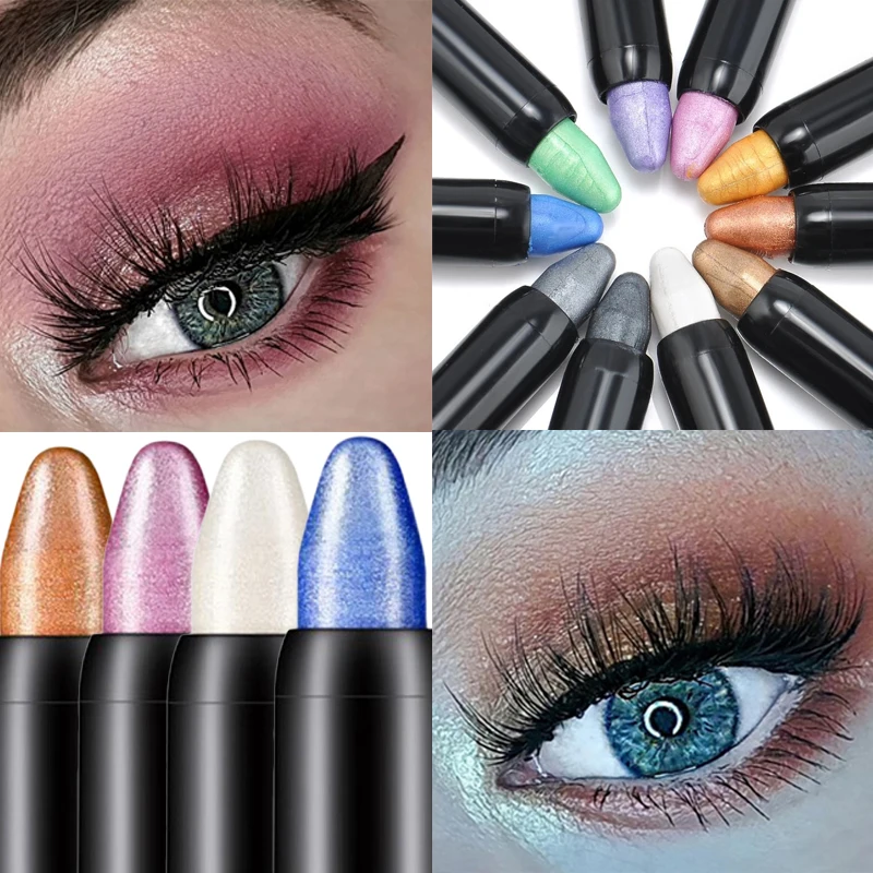 

Pearlescent Silkworm Eyeshadow Pen Lasting Waterproof and Not Blooming Shiny Pearlescent Gel Pen Eye Shadow Pen Makeup 16 Colors