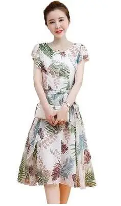 2020 летнее платье с коротким рукавом для работы OL женское Бохо А-силуэта Белое