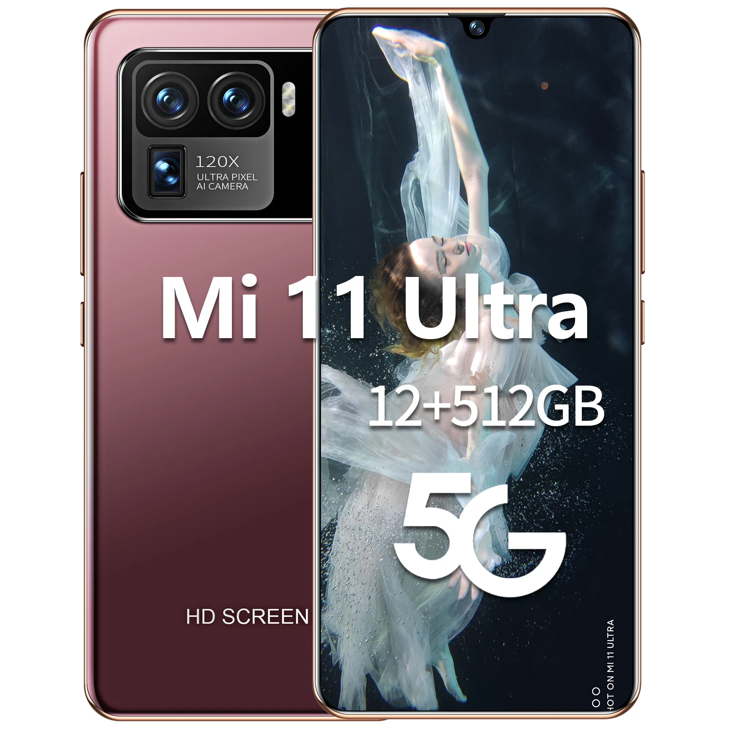 

2021 Hot Global Version Mi 11 Ultra 6.7Inch Smartphone Unlocked 6800mAh 12+512G Face Unlock GPS Android 4G LTE 5G Mobile Phone