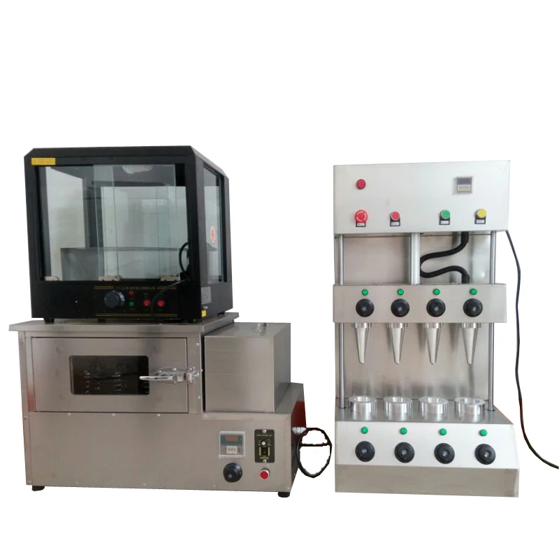 

New stainless steel pizza cone machine stainless steel pizza oven with heating rod and pizza display cabinet
