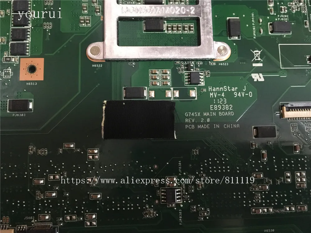 Оригинальная материнская плата yourui для ASUS G74S G74SX REV 2 0 DDR3 100% полностью