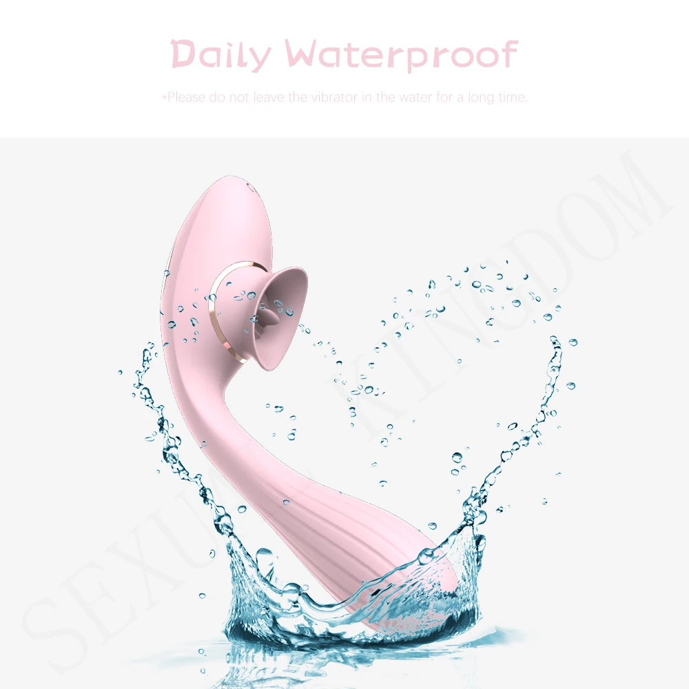 Вибратор лижущий язык двойной мотор AV Wand 10 режимов Стимулятор точки G для клитора