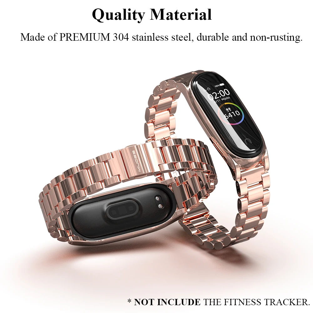 Металлический ремешок для часов Mi Band 4 браслет из нержавеющей стали Xiaomi Miband 3