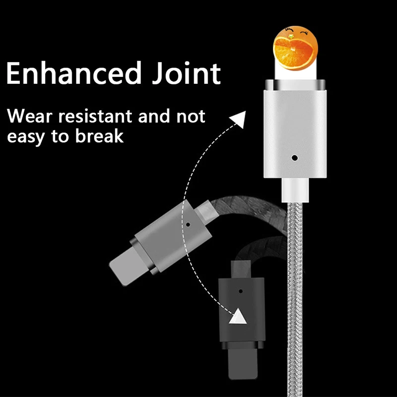 Магнитный кабель Rosinop 2.4A для быстрой зарядки 3 в 1 iphone Lightning USB Type-C samsung магнитный Micro