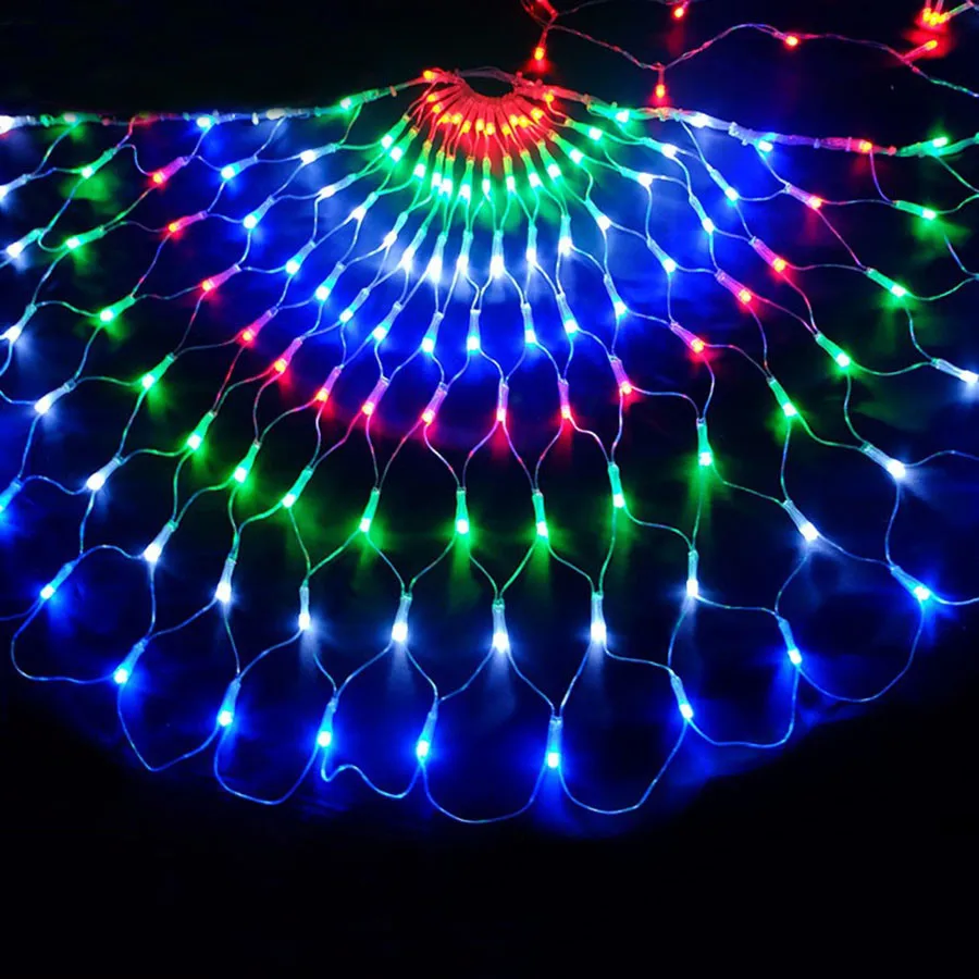 Thrisdar, 3 м, 424LED, 3 шт., павлин, занавеска, сосулька, струнный светильник, Рождественская сетка, Сказочная гирлянда, светильник, Свадебная вечеринка, фоновый светильник
