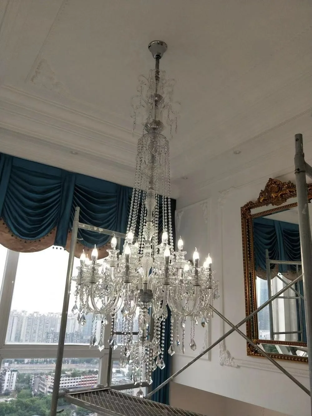 

Free Shipping K9 Clear Chandelier Staircase Candle Crystal Chandelier Fixture Staircase Lighting Stairs Long Hanging Chandelier
