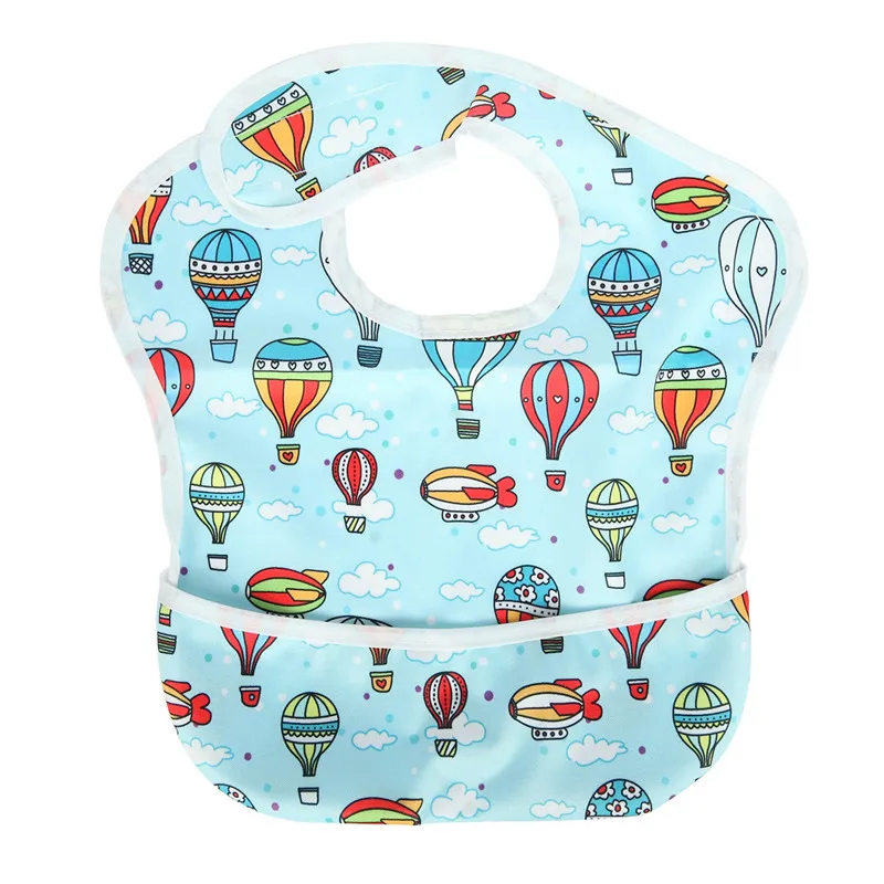 [Sigzagor]1 Baby Bib Feeding Waterproof With Pocket 6 to 24 months - Цвет: BSW1 hot air balloon