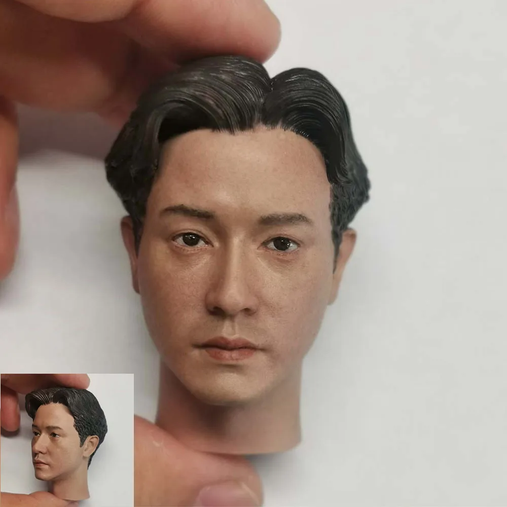 

1/6 Male Solider Head Sculpt Asian Star Leslie Cheung head Carving Model For 12" Male Figure Body