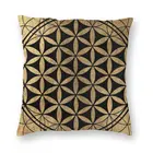 Наволочка для диванной подушки с изображением цветов жизни, сакральных геометрических фигур, декоративная наволочка с изображением мандалы для медитации, 45x45