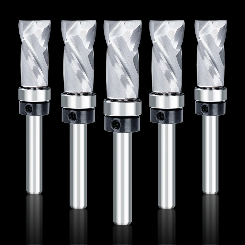 

XCAN Router Bit 1/4 Shank Flush Trim Router Bit Wood Milling Cutter UP&DOWN Cut Carbide End Mill for Woodworking Tool