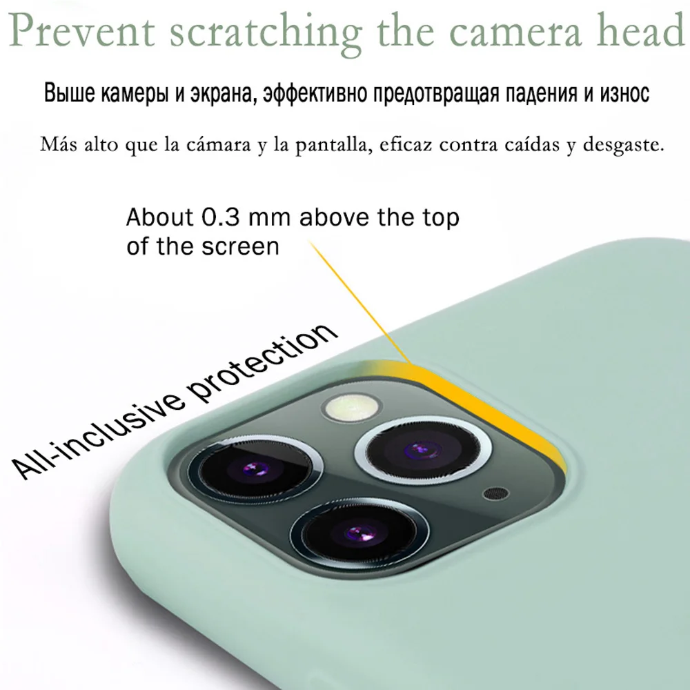 Оригинальные жидкие силиконовые противоударные Чехлы для айфона Apple iPhone 11 12 Pro Max