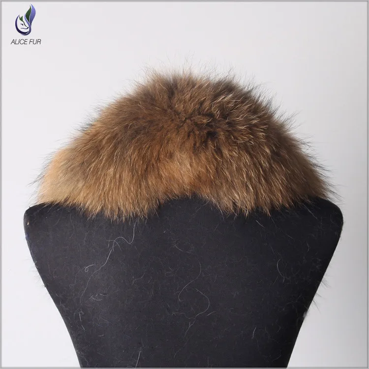 Воротник из натурального меха 100% натуральный меховой шарф енота/меховой