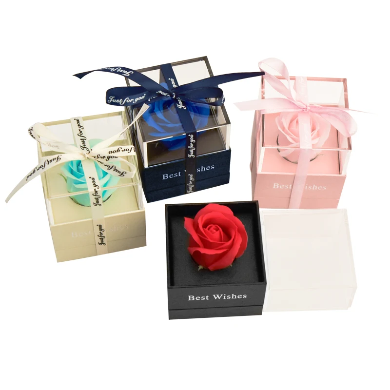 Ароматерапия Мыло роза Свадебный искусственный цветок кольцо ювелирные изделия