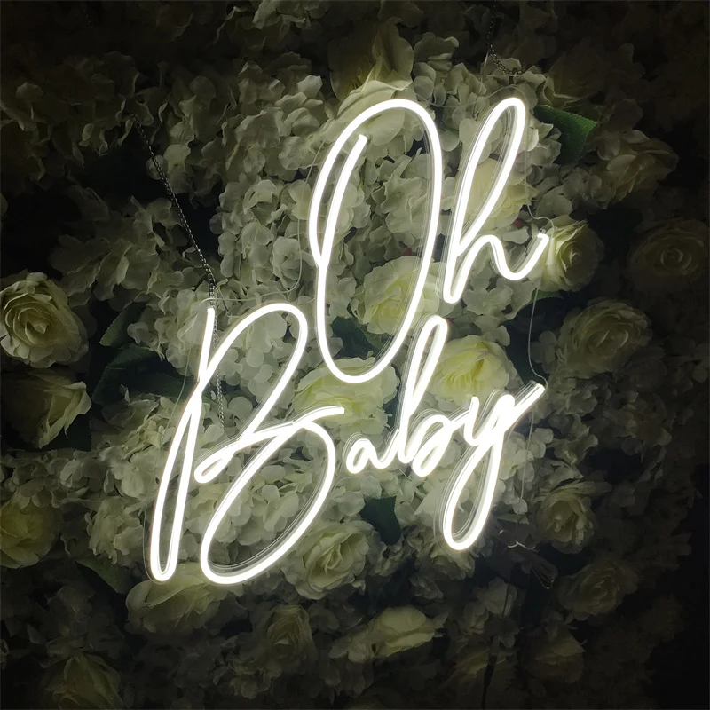 Неоновая вывеска на заказ светодиодный светильник Oh Baby 1-й день рождения