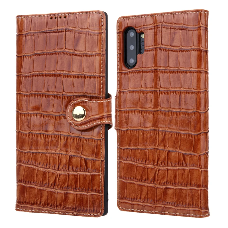 

Чехол-кошелек для Samsung Note10, чехол из натуральной крокодиловой кожи, деловой чехол с откидной крышкой и подставкой для Samsung Galaxy Note 10 Pro
