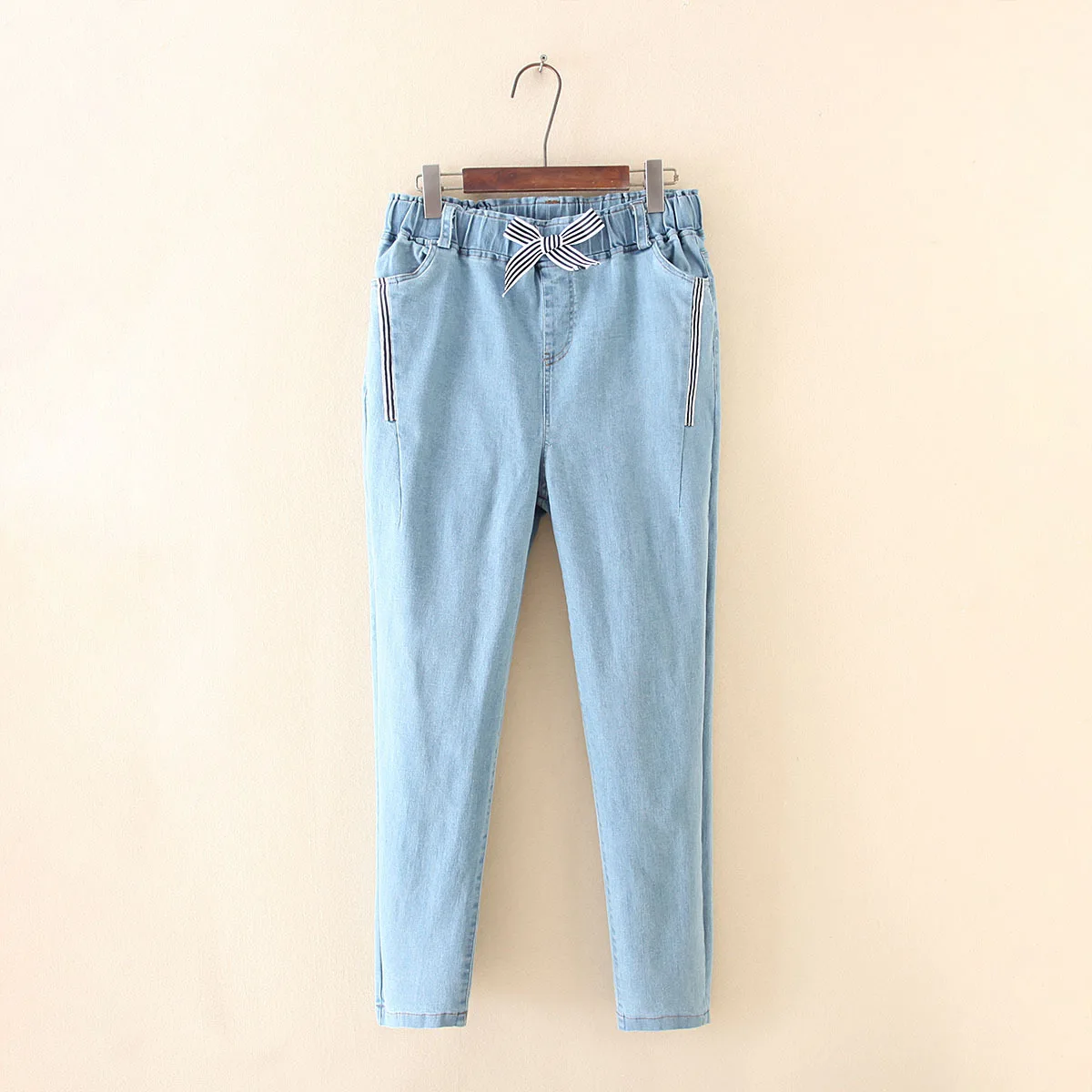 Весна 2020 модные джинсы с высокой талией женские узкие брюки хлопковые тонкие