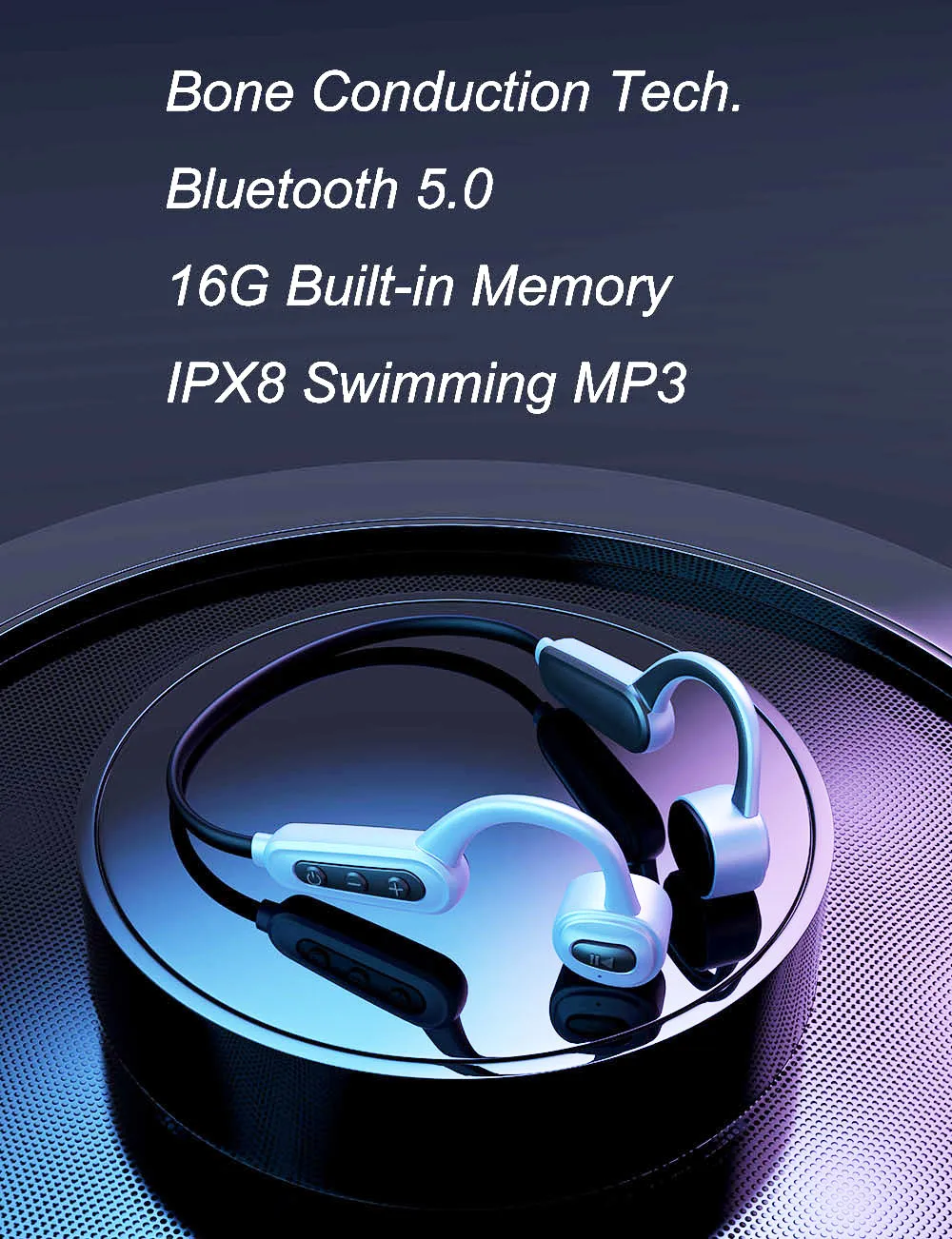 

Bluetooth-гарнитура 003 Беспроводная с костной проводимостью, 16 ГБ, IPX8