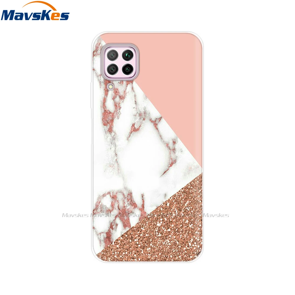 phone case for huawei p40 lite case p40 silicone painted soft tpu phone back cover on for huawei p40 lite e p 40 pro cases shell free global shipping