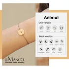 Браслет-цепочка женский из нержавеющей стали, 913 мм