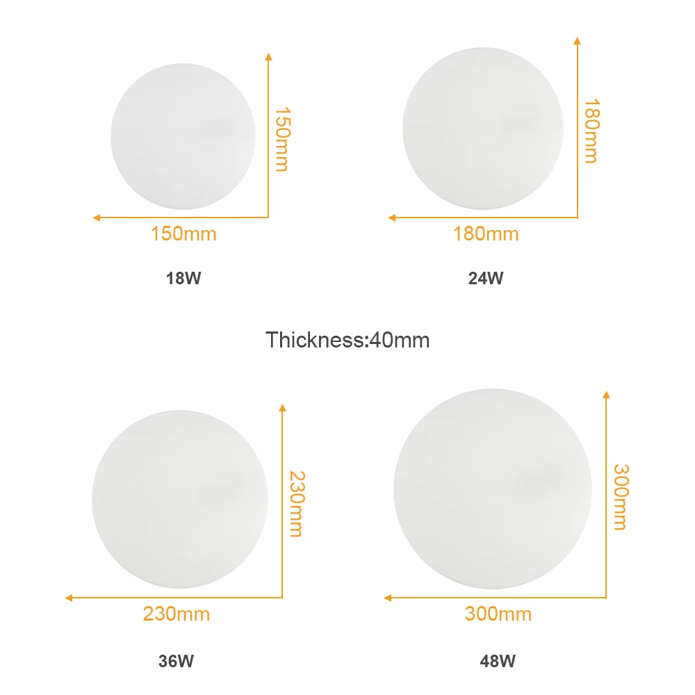 Новый светодиодный потолочный светильник для комнаты 18 Вт 24 36 48 Холодный теплый