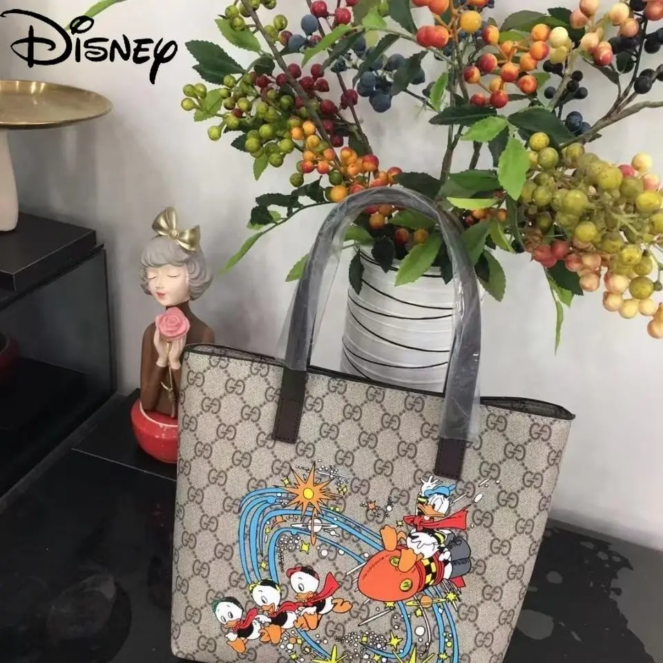 

Disney Ladies Fashion Trend Cute Cartoon Anime Mickey Print Shopping Bag Simple Leisure All-match Large-capacity Handbag