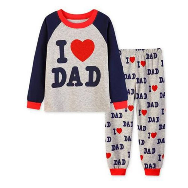 Детский комплект из футболки и брюк с принтом I love DAD | Детская одежда обувь
