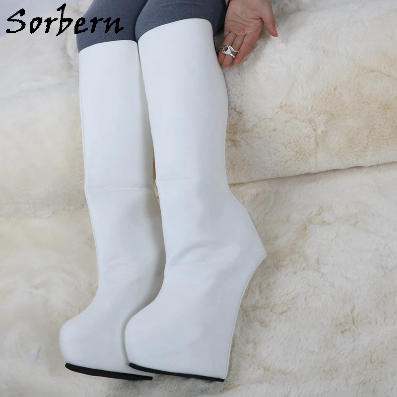 Женские Ботинки на каблуке для косплея большие размеры до 45|Сапоги середины