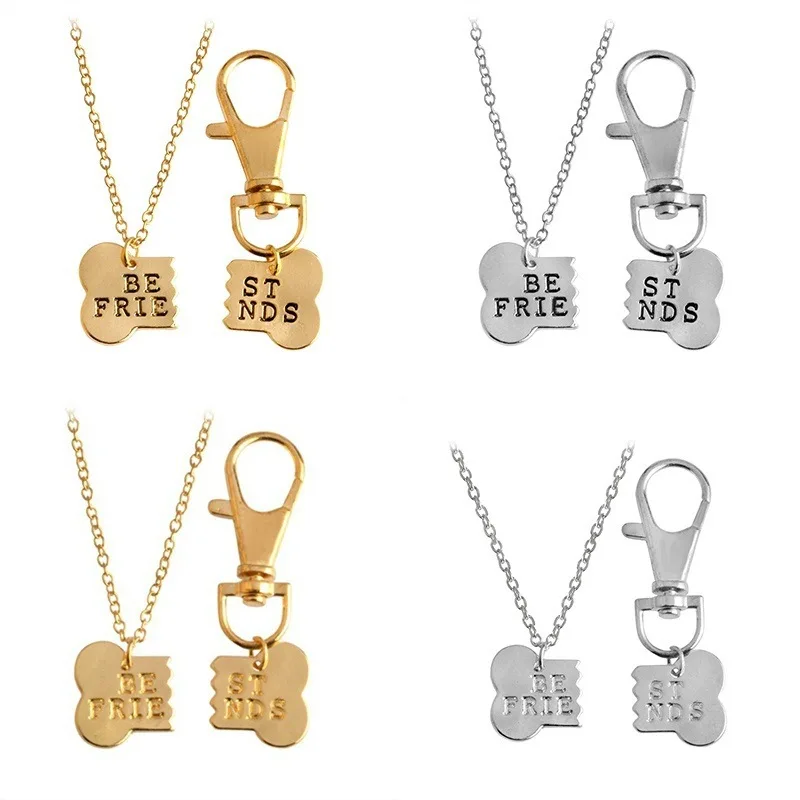 2 шт./компл. модная лучшая подруга ожерелья Dog tag для Женская дружба головоломка