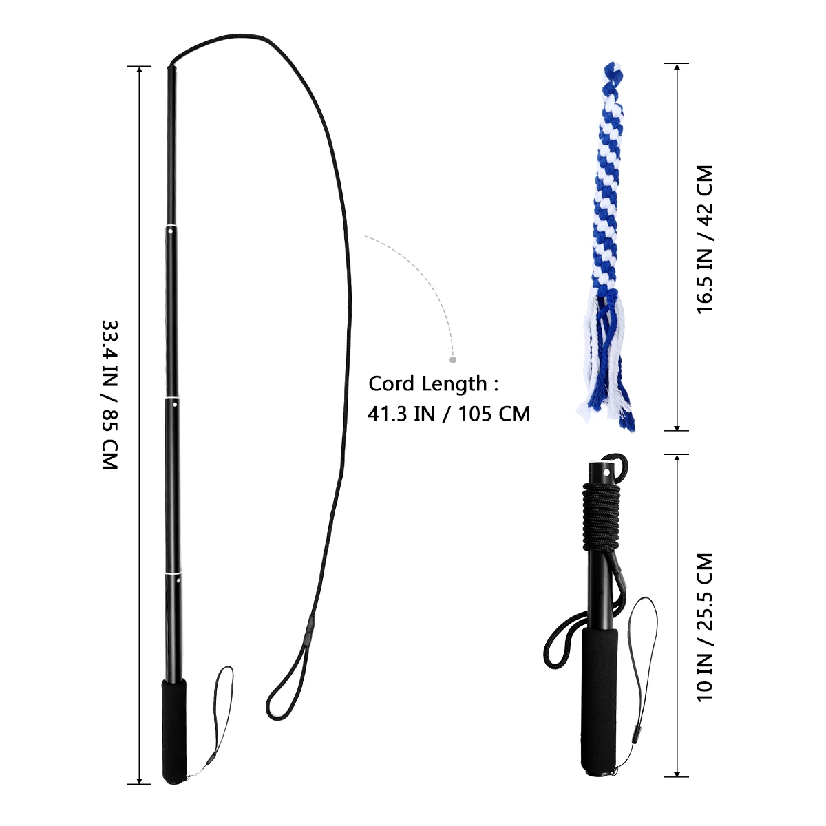 

Retractable Dog Interactive Stick Toys Extendable Flirt Pole Funny Chasing Tail Teaser And Exerciser For Pets Dogs Toy Pet Toy