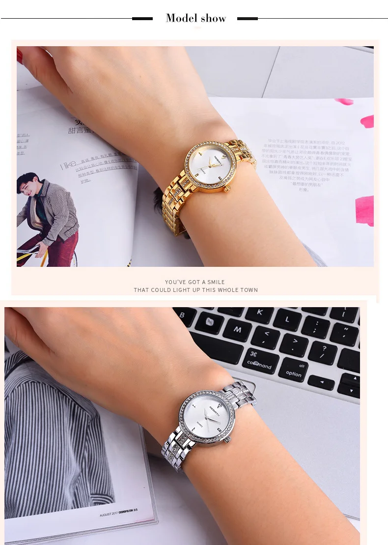 Роскошные женские золотые часы стразы из нержавеющей стали хардлекс кварцевые