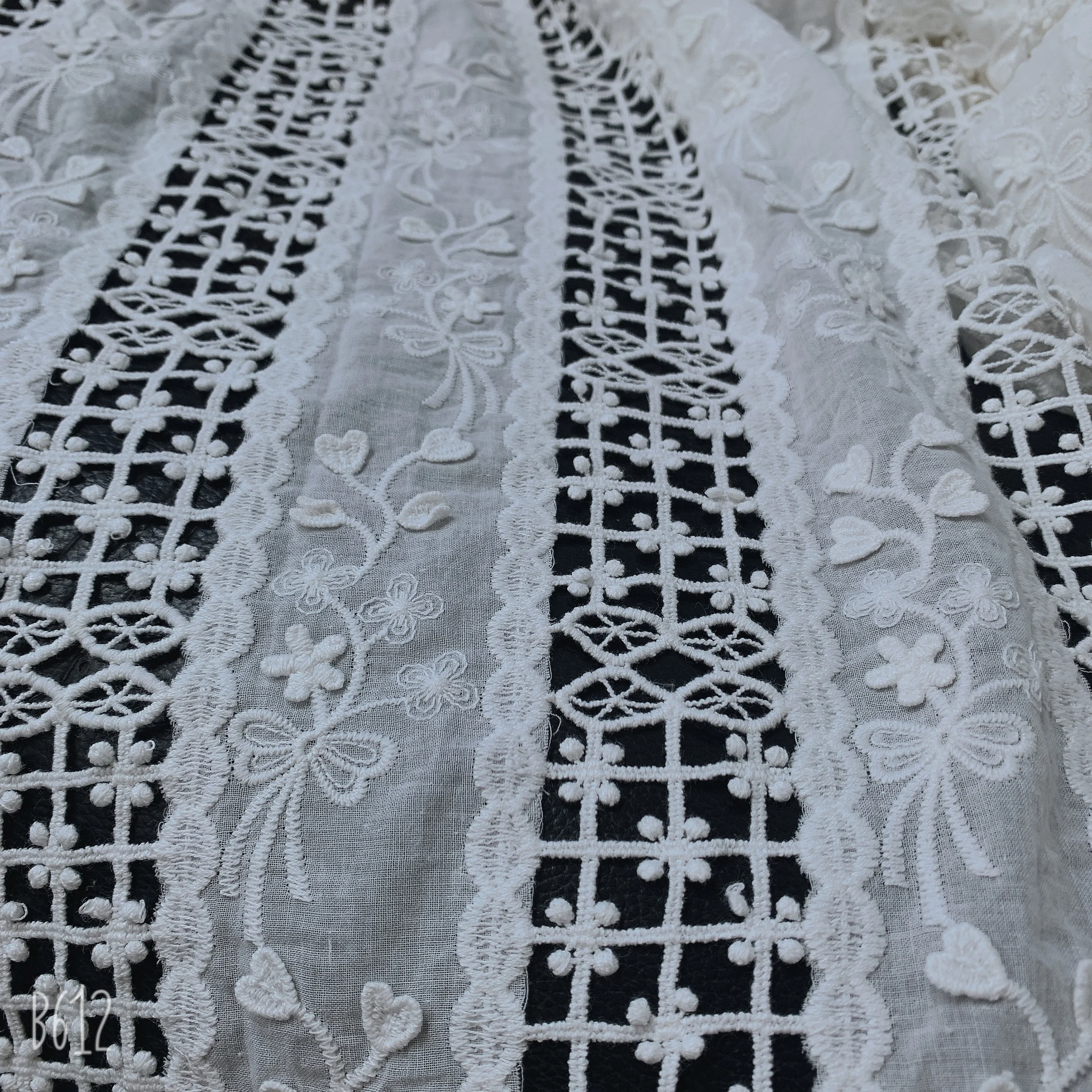 Новинка хлопчатобумажная ткань нить с вырезами 3D кружевная ручной работы