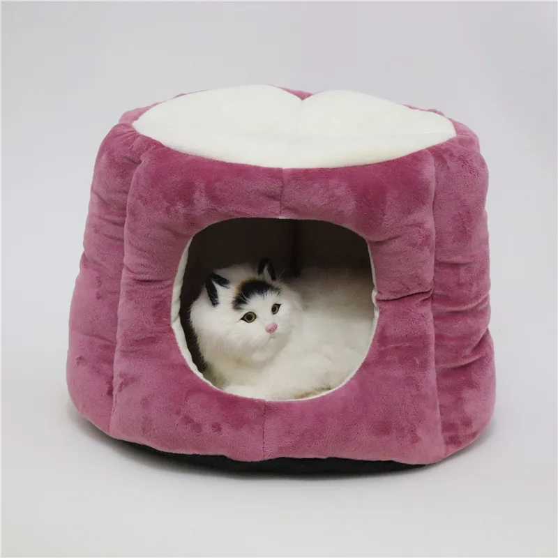 

Winter Warm Cat Litter Dual-purpose Tree Stump Pet Litter Cat Sleeping Bag Deep Sleep Semi-enclosed Tent Cat Bed Cat Tree House