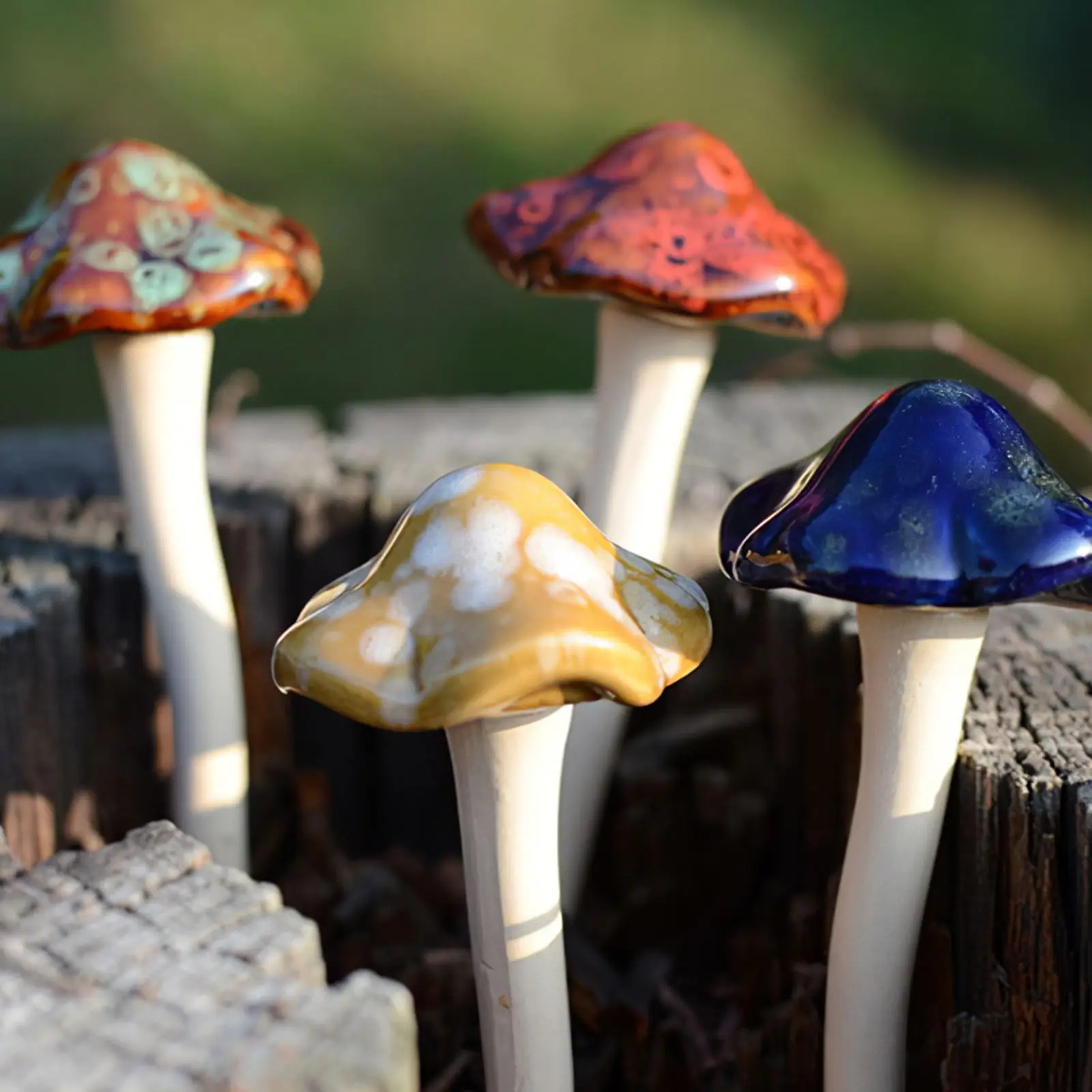 

4 шт Красный/мульти-цветная пена грибы миниатюры для украшения сада, бутылка из серии «сделай сам» пейзаж декоративные гриб рисунок, декорат...